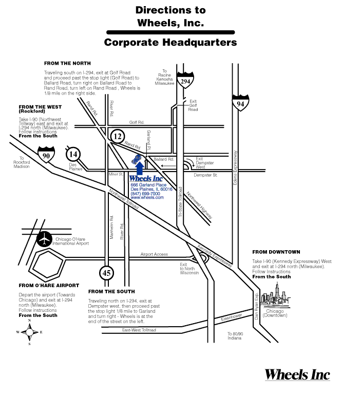 Wheels Inc Map - Map 