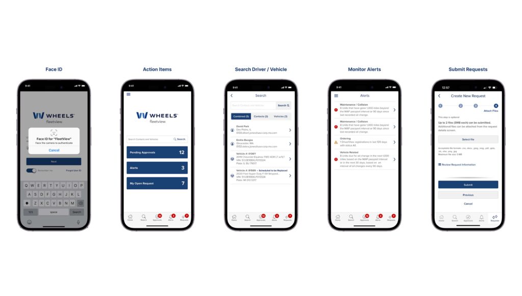 Wheels FleetView mobile application