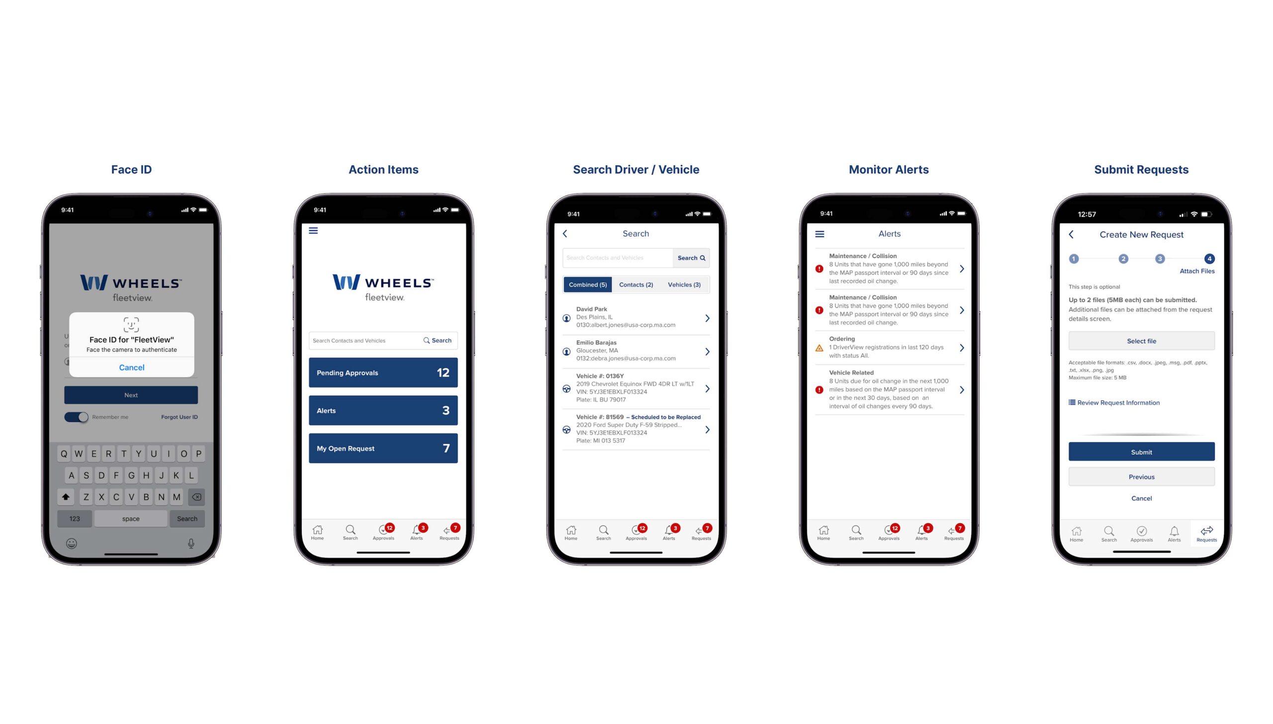 Wheels FleetView mobile application