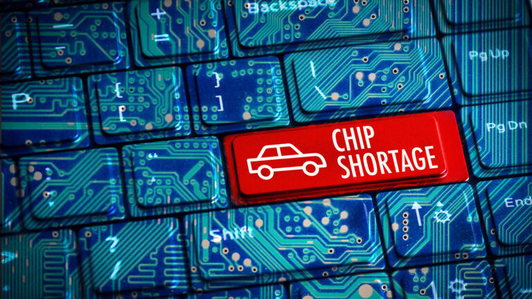 Image with the words chip shortage