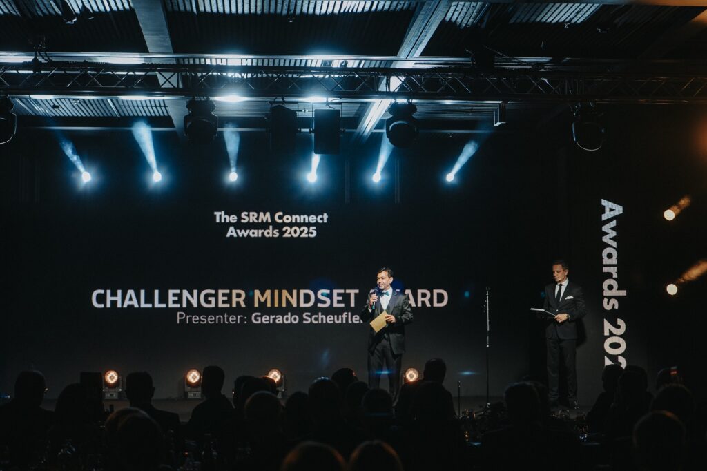 image of someone on stage at award show