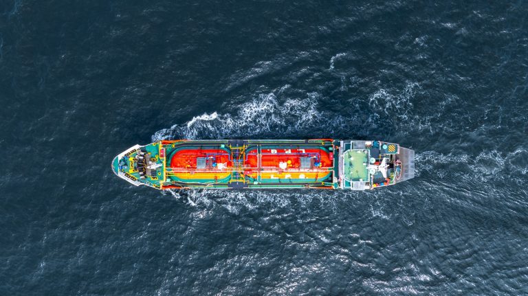 large ship in the ocean