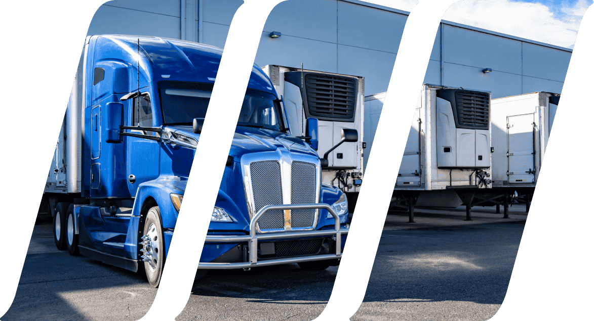 semi truck at warehouse