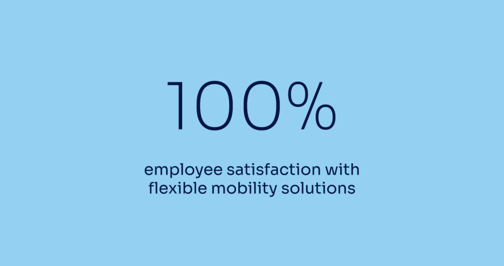 100% employee satisfaction with flexible mobility solutions