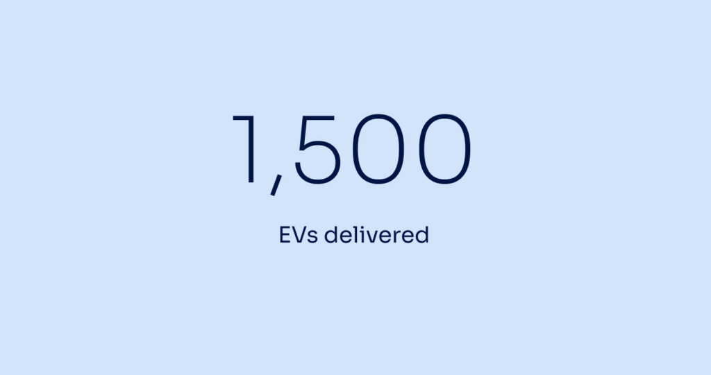 1,500 EV delivered