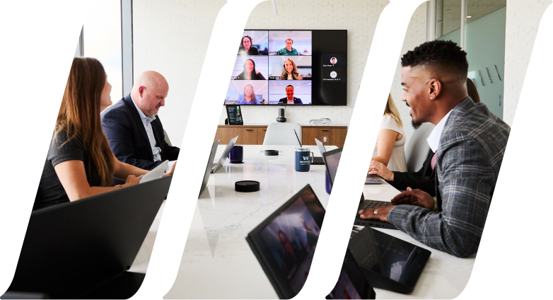 Wheels employees in conference room