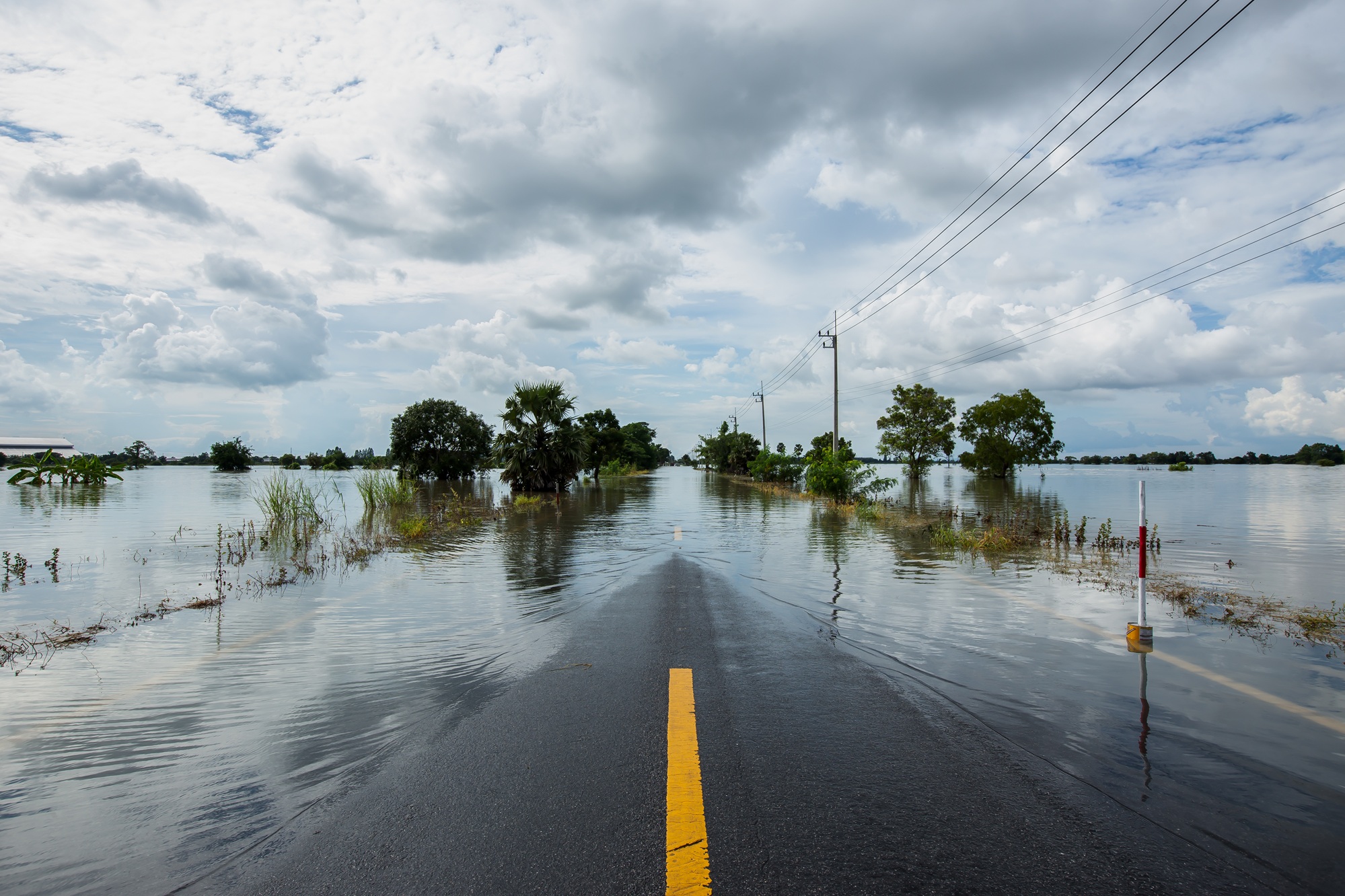 flooded road