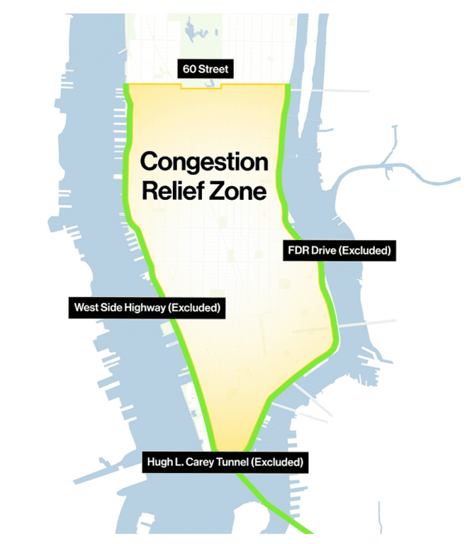 NYC congestion tolling map