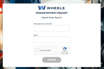 screenshot of vendor portal login