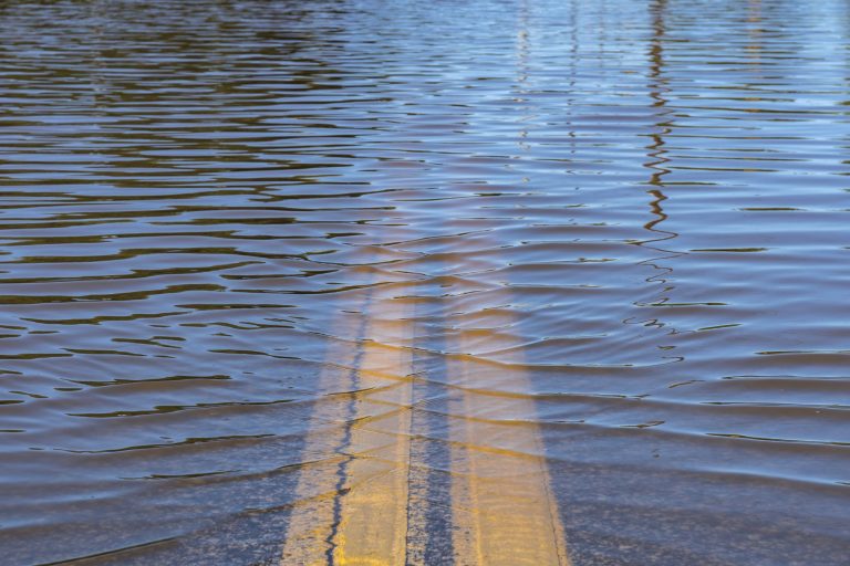 flooded roadway